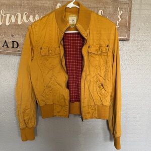 Forever 21 Mustard Yellow Bomber Jacket